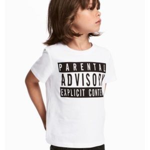Little Boys Parental Advisory Tee